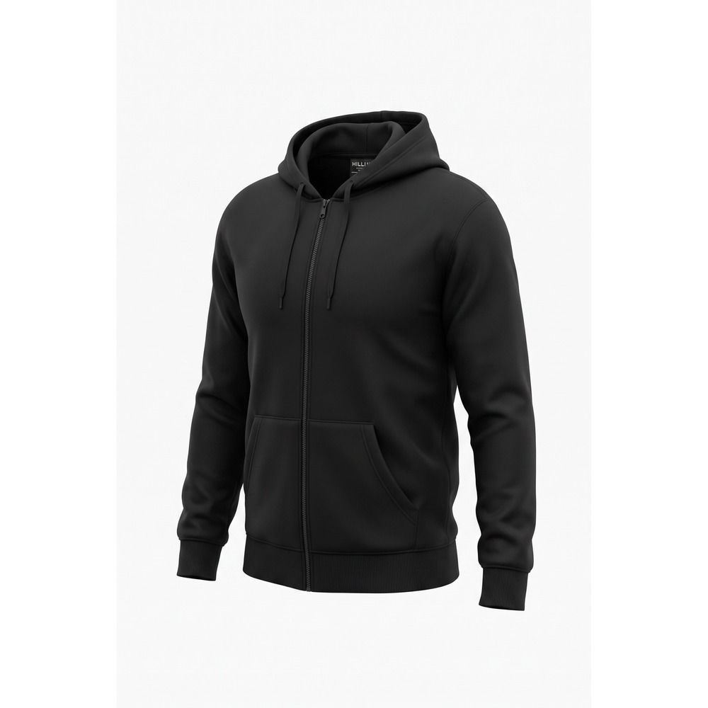 Time and Tru Mens Black Full Zip Hoodie Sweatshirt Cotton Blend TT3636009658 XS